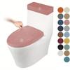2 Stück/Set Toilettensitzbezug Elastisch Einfarbige Toilettendeckel- und Spülkastendeckel ToilettenpolsterSchutzhülle für Zuhause Hotel