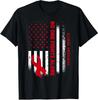 Nobody Fights Alcohol Alone USA Flag Red Ribbon Unisex T-Shirt