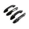 Car Upgrade Carbon Fiber Glossy Black Door Bowl Handle Cover For MG 4 MG4 EV Mulan   2024 Cars Accessories