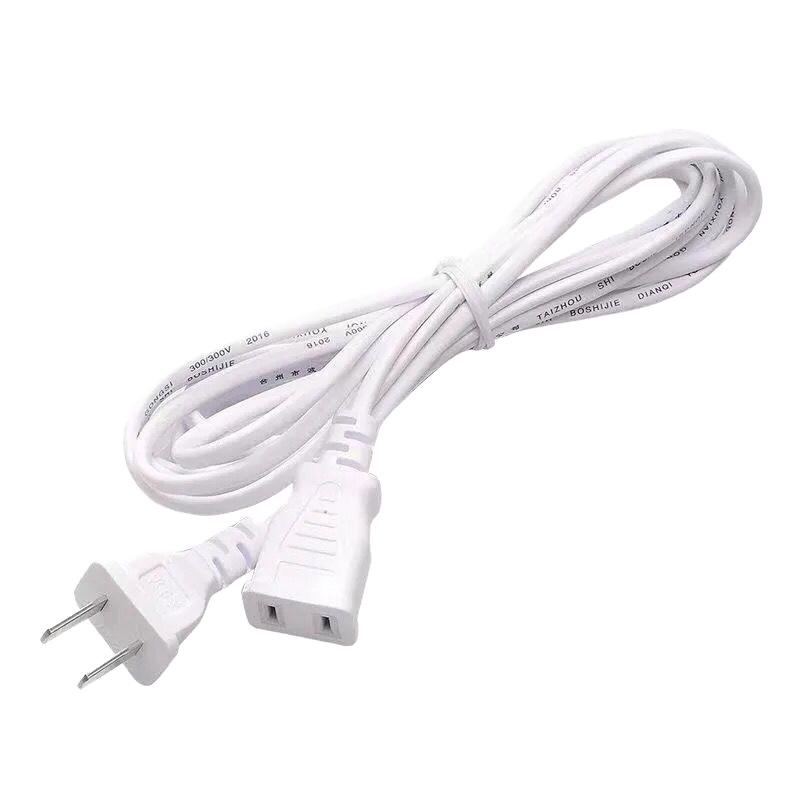 100W Two-Pin Extension Cord for Fans, Security Cameras, and Fast Charging Mobile Phones