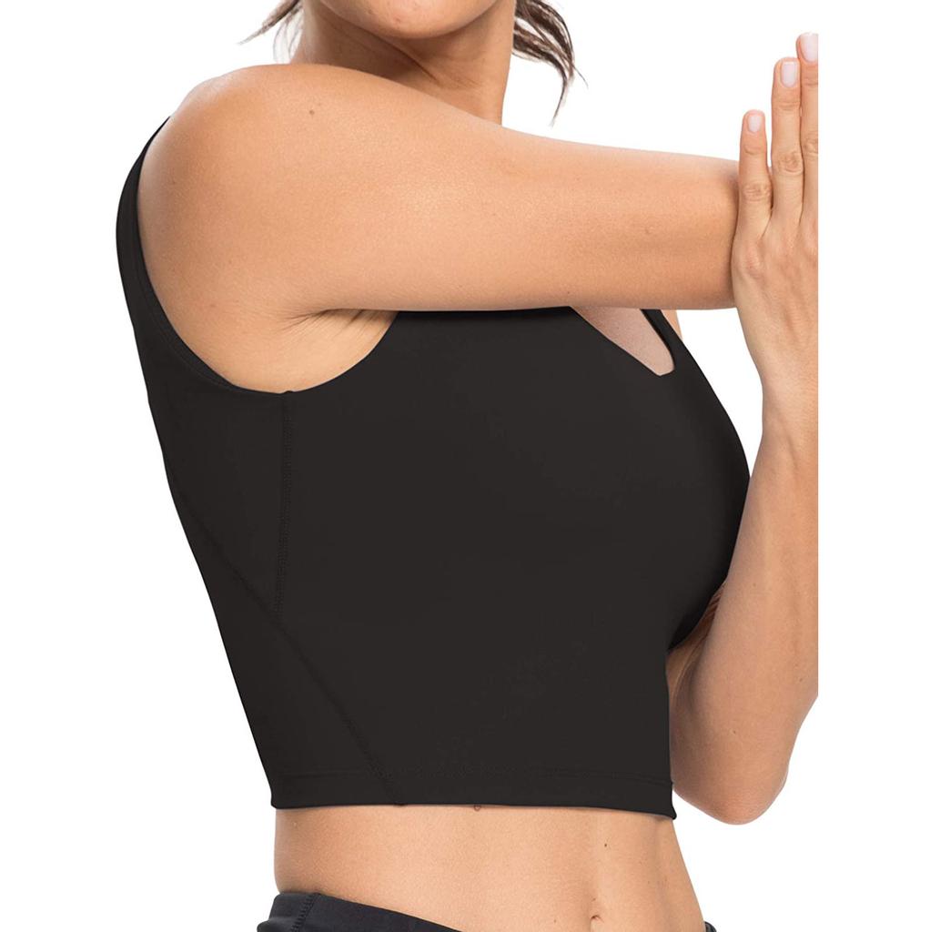 Fashion Women Sleeveless Vest Ladies Chest pad movement Short Tank Tops