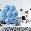 20 Pcs Balloons Whale Party Polka Dots Decor Printed Latex Blue Cartoon Animals Child