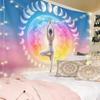 Yoga Moon Phase Tapestry, Chakra Lotus Mandala Wall Hanging, Bedroom Yoga Room Meditation Home Decoration