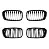Front Bumper Kidney Grille Racing Grills For BMW 1 Series F20 F21 2015-2019 Replacement Single Double Slat Glossy Black Grilles