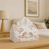 1pc Pastel Pink& Beige Watercolor Horse Tissue Box Holder- Cute Horse Design with Horses Peeking from Box, Durable Polyester Fabric for Easter Egg Hun
