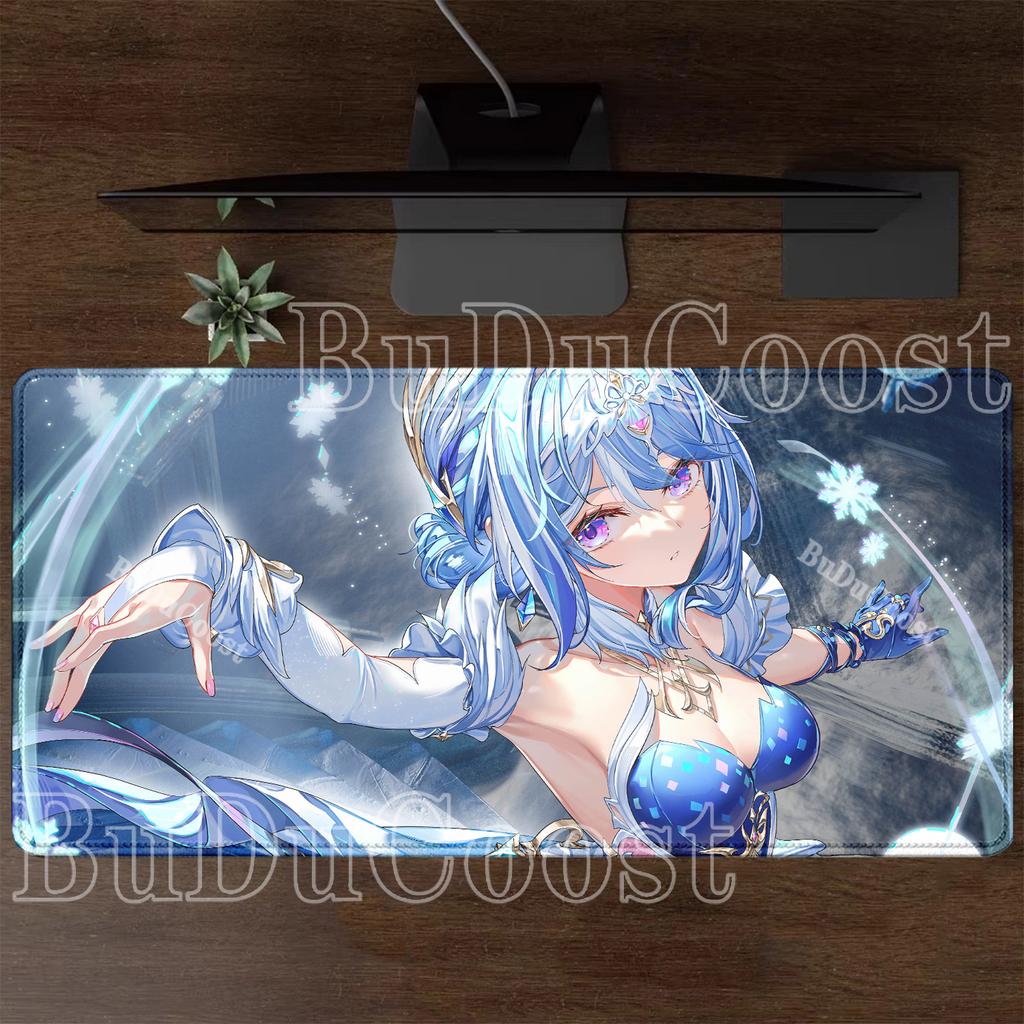Tastatură și Mousepad Gaming Odette Genshin Impact PC Cauciuc Overlock Mousepad Birou Bază Anti-alunecare Imprimare HD Covor de Birou XXL