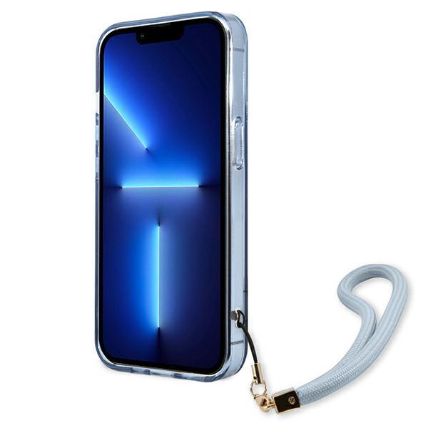 Guess Guhcp13Lhtsgsb Iphone 13 Pro / 13 6,1 Niebieski/Blue Hardcase Translucent Stap