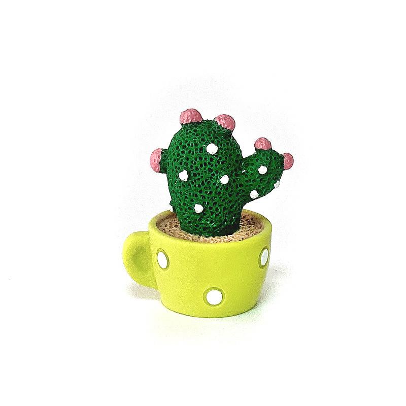 Car Accessories Interior Mini Cute Head Shaking Spring Car Ornaments Animal Cactus Small Potted Resin Ornaments Decoration