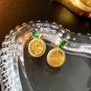 Cute Lemon Earrings - Shiny Fruit Studs, Sweet Creative Jewelry for Women, Birthday Anniversary Christmas Gift, Party Accessories