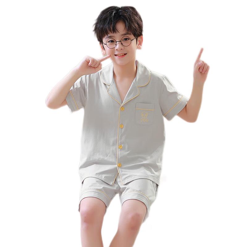 Hengyuanxiang Boys' Summer Cotton Pajama Set