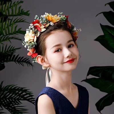 Künstlerische fotografie kranz temperament erwachsene prinzessin stil simulation kranz braut simulation kopf blume alle-spiel