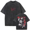 Washed Vintage Anime Chainsaw T-shirt Cartoon Denji Pochita Skeleton Funny Graphic T Shirt Men Women Casual  Tshirt 2026 Summer