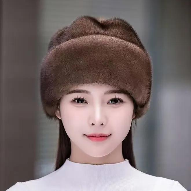 

WTEMPO Soft Plush Warm Thick Soft Solid Color Hats with Furry Ball Windproof Cold-proof Women s Autumn Winter Casual Versatile Hats 1pc кофейный