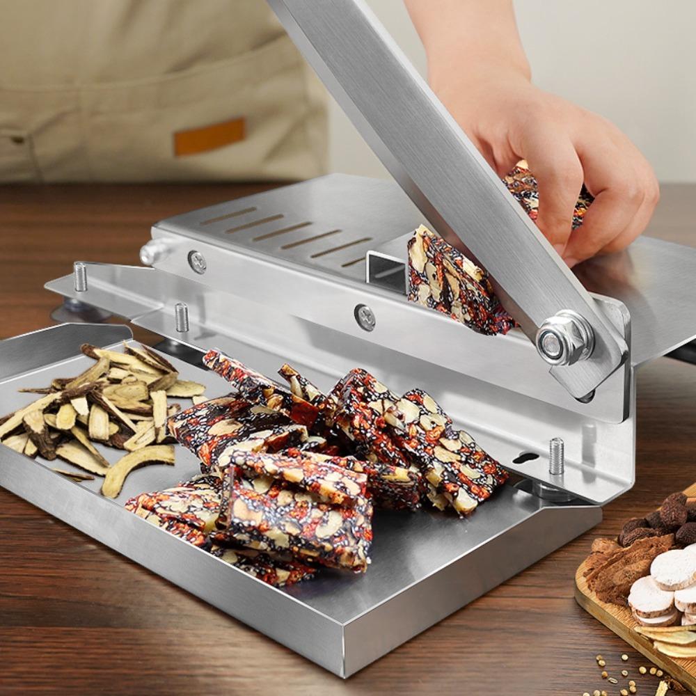 Stainless Steel Bone Cutting Machine Thickness Adjustable Mutton Rolls Cutter  Restaurant