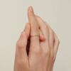 Lunne 14K Half Bezel Line Diamond Ring (14K Gold) #Lcr08 (C Type)
