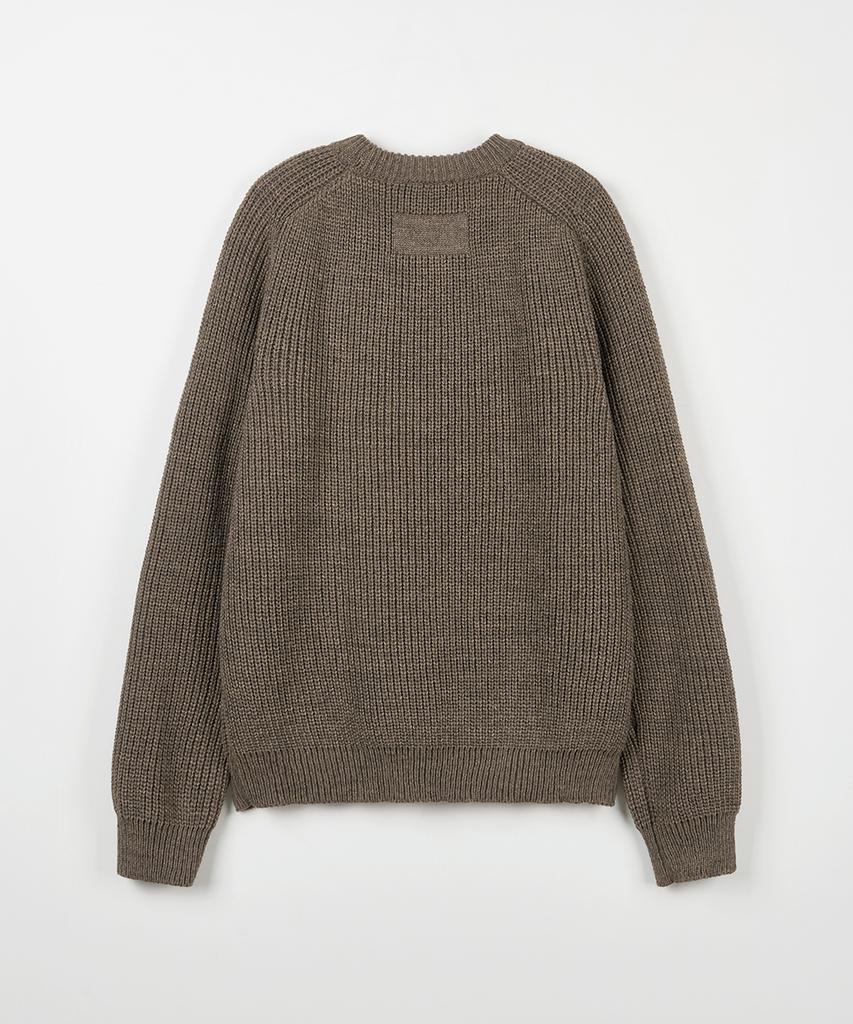 NODU Saddle Hazzi Essential Raglan Knit [Brown]