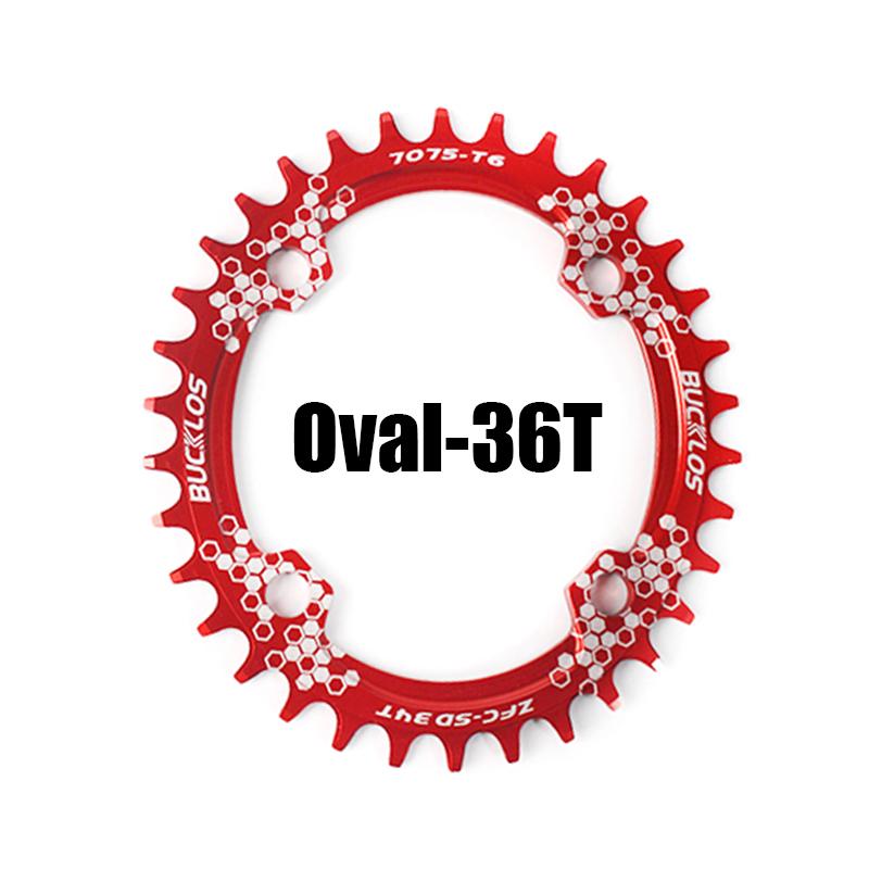 BUCKLOS Fahrrad 104 BCD Kettenblatt rund oval Fahrradkettenblatt 30T 32T 34T 36T 38T 40T 42T Narrow Wide Kettenblatt Fahrradteil