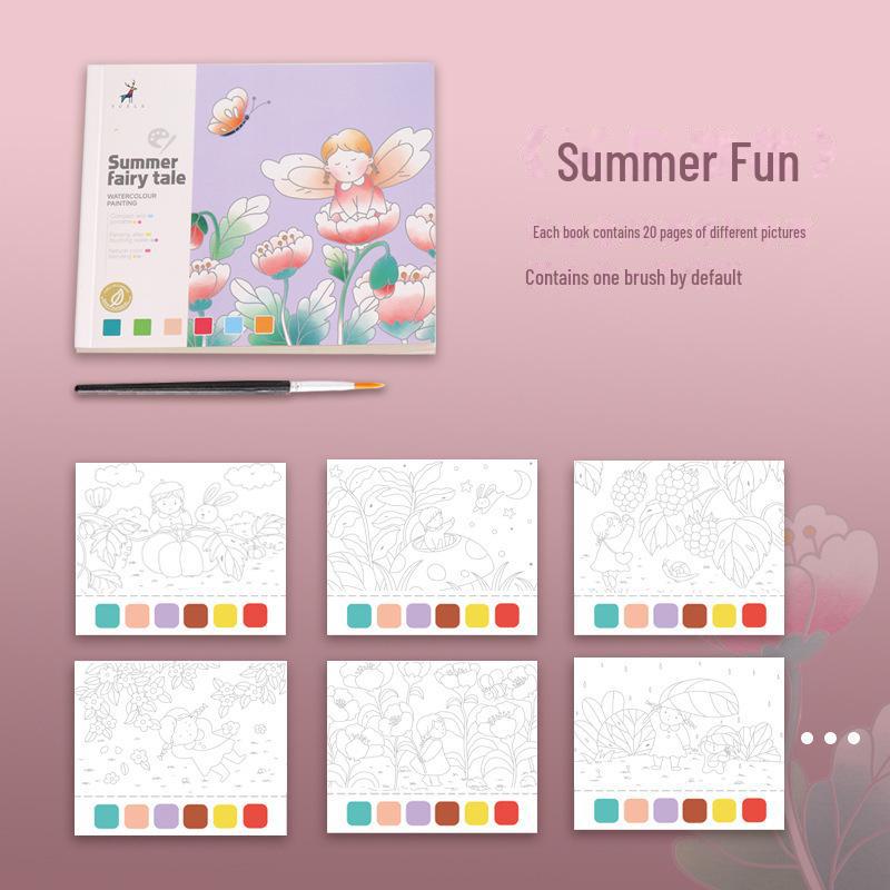 

Прыгающий олень: Творческая акварельная раскраска с мультяшными героями и граффити для детей