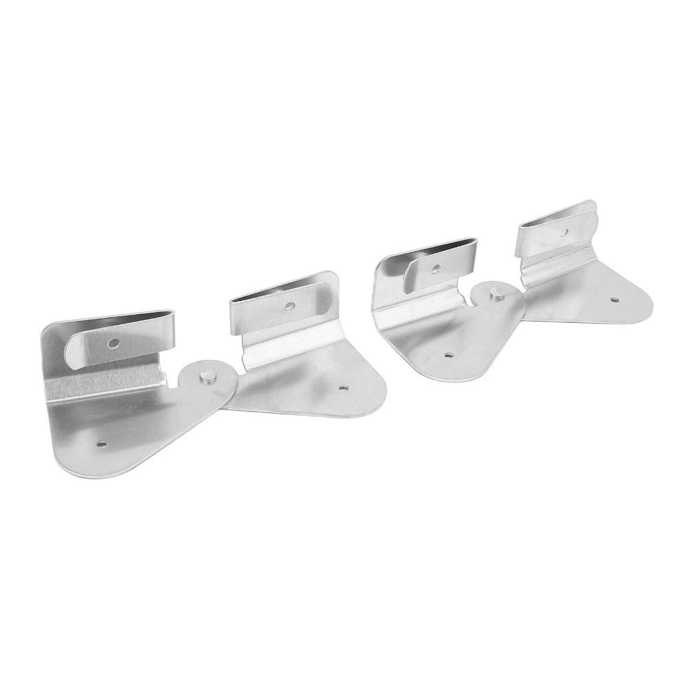 2set Silver Downspout Flip-Up Hinge Aluminum Material Rain Water Gutter Hinge  Outdoor Drainage