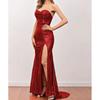Sexy Split Party Evening Dress Retro Fancy Fishtail Split Party Dress for Women