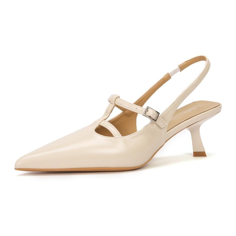 H968-1 Summer new bag head high heels with skirt pointed sandals and thin heels