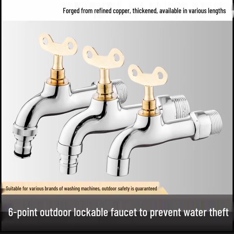 Nashida Outdoor Anti-Theft Copper Lock Faucet