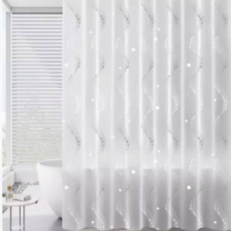 Handun Premium Thickened EVA Semi-Transparent Shower Curtain