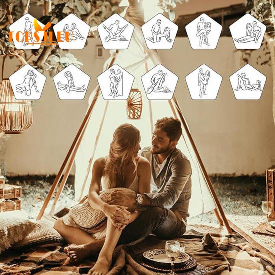 Date-Night-Würfel – Peppen Sie Ihr Liebesleben mit 18 aufregenden Yoga-Posen auf, vielseitige Yoga-Requisiten aus Holz, Jubiläumsgeschenk