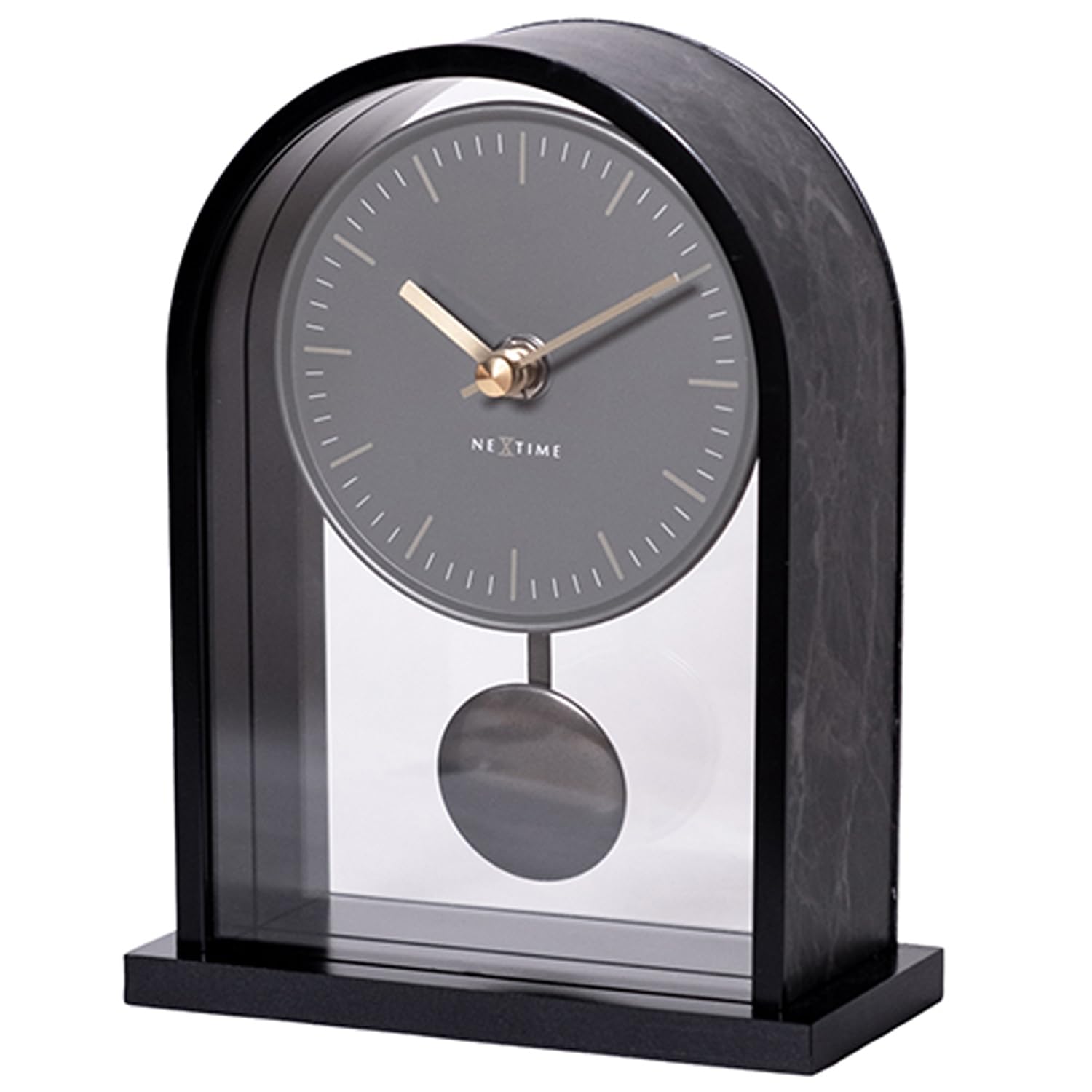 El Commune Marble Pendulum Table Black Clock, NXT-J028