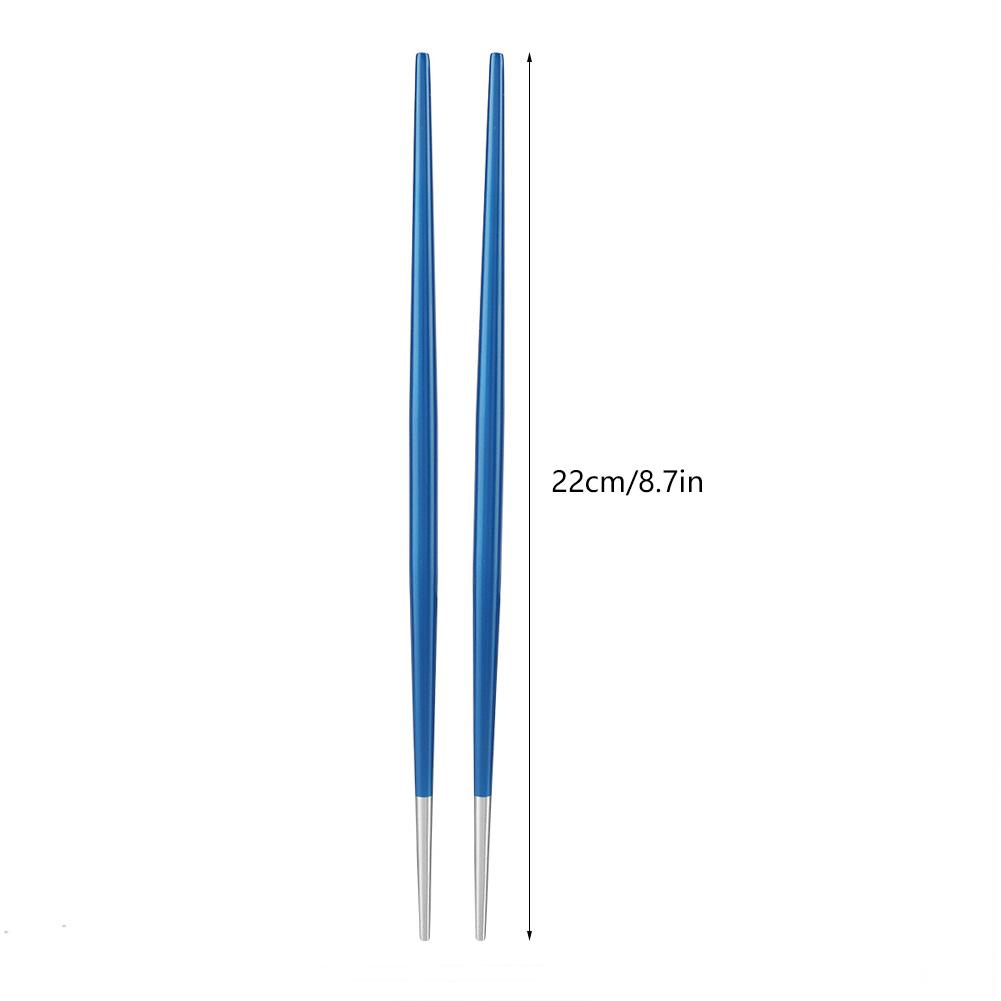 304 Stainless Steel Chopstick Japanese Sushi Chopsticks Tableware Set(Silver Black)
