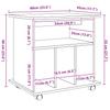 Rolling Cart Artisan Oak 60 x 45 x 60 cm Particleboard