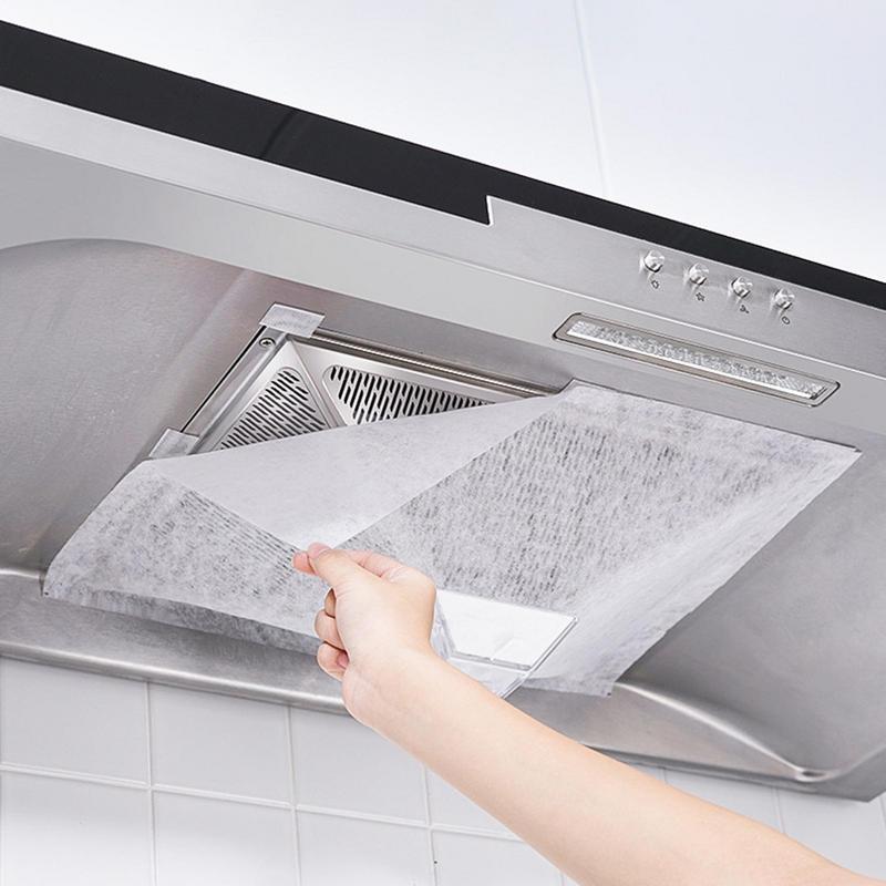 5m/10m Disposable Kitchen Oil Filter Paper Non-woven Fabric Oil-proof Cotton Filter Element Range Hood Exhaust Filtering Paper
