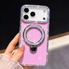 Applicable to iPhone17promax fulcrum glitter bracket Apple 16 mobile phone case luxury flash diamond 15 anti-drop