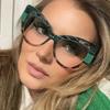 R57576 Color-Blocked Blue Light Blocking Glasses Frame Stylish Cat Eye Optical Presbyopia Eyeglasses Customizable Prescription
