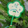 Handmade Hand Cranked Fan Handheld Cute Woven Fan Colorful Manual Straw Hand Fans  Party Decoration