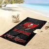 Name Custom Tampa Bay Buccaneers Print Beach Towel, Large Soft Quick Dry Towel for Beach Camping Swimming