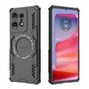 KEYSION Hollow Heat Dissipation Case for Motorola Edge 50 Pro 5G Silicone+PC Magnetic Cooling Shockproof Phone Cover for Edge 50 Pro
