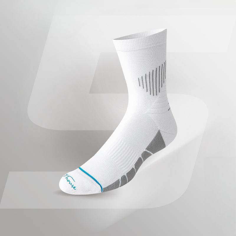 

Men s Spring and Summer Light Breathable Towel Bottom Sports Tube Socks 1 pair білий