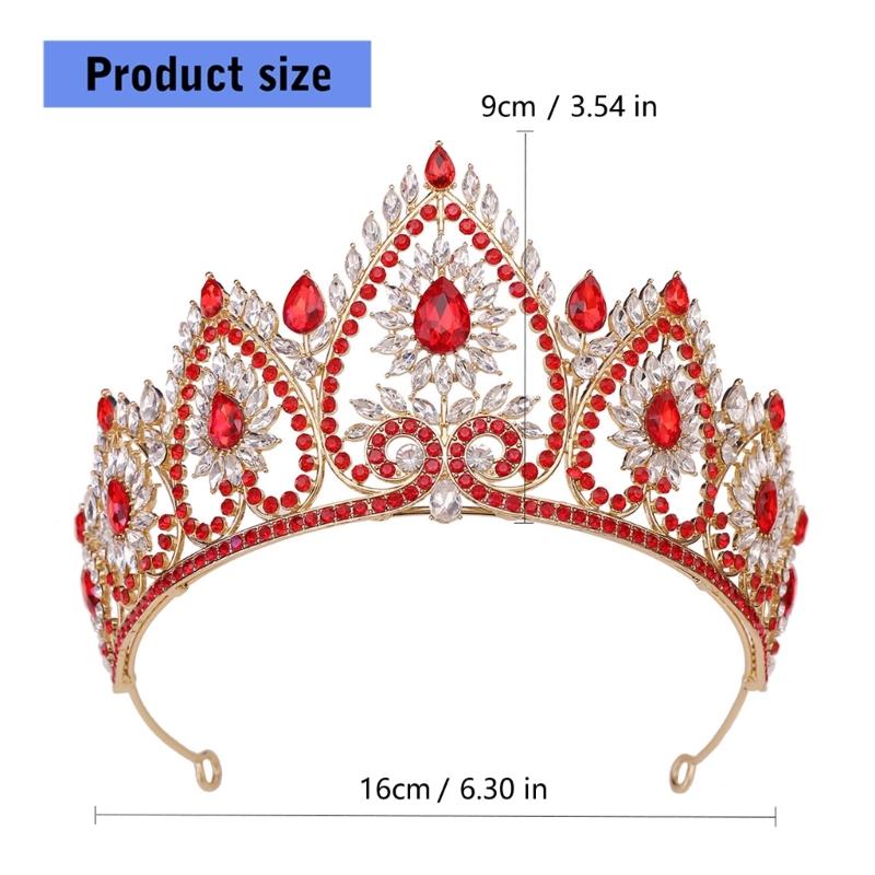 Bandeaux de Fête Élégants Couronnes Serre-tête pour Anniversaire Mariage Diadème de Reine pour Filles Spectacle Scène Costume