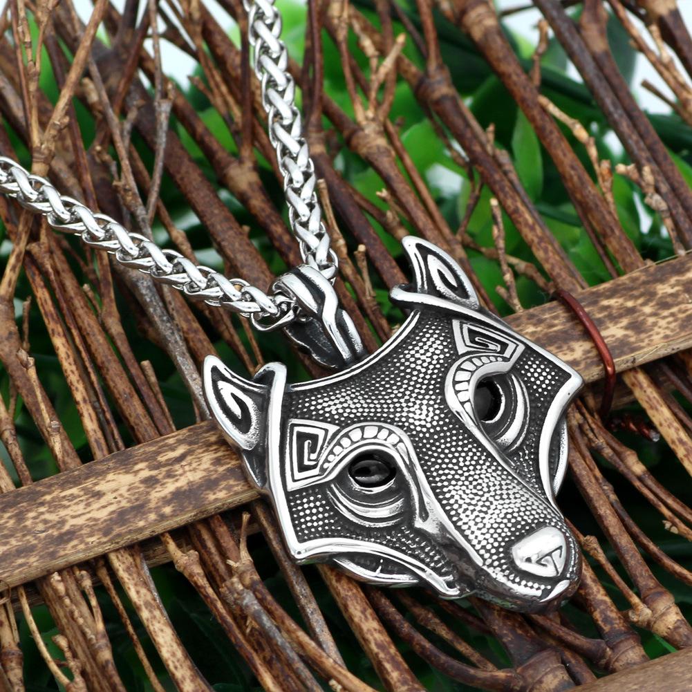 Stainless Steel Triquetra & Thor's Hammer Pendant Necklace