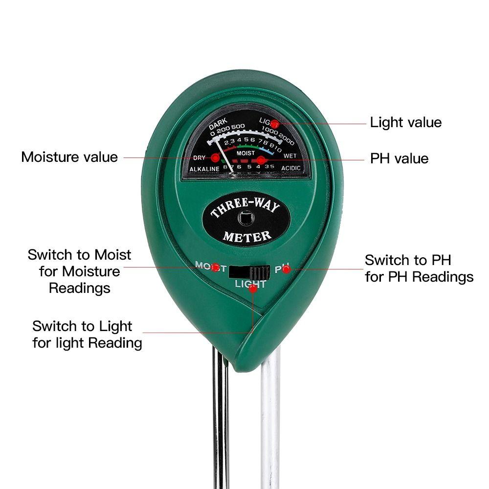 Moist Tester Soil Moisture Meter PH Tester Soil PH Level Tester Soil Detector  Plants Flower