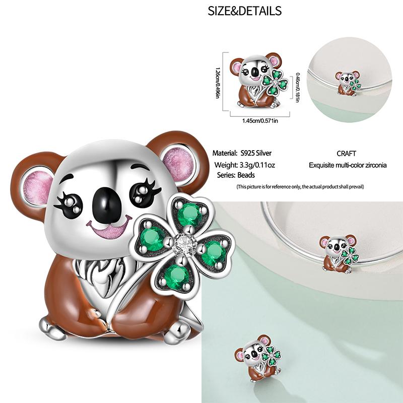 100% Copper Cute Little Bear Butterfly Flamingo Charms Beads Rose Princess Pendants Fit Diy Bracelets Jewelry Gifts