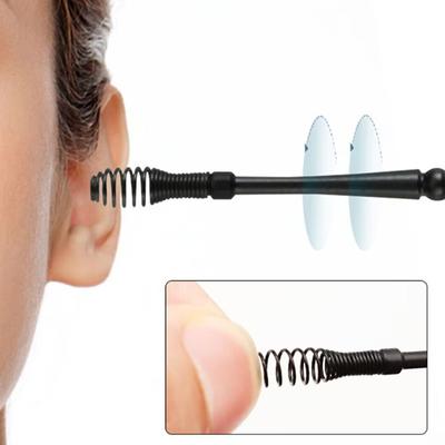 2Pcs/Set Double Head Spiral Soft Silicone Earwax Removal Ear Scoop Set Silicone Earwax Removal Ear Scoop Cleaning Tool