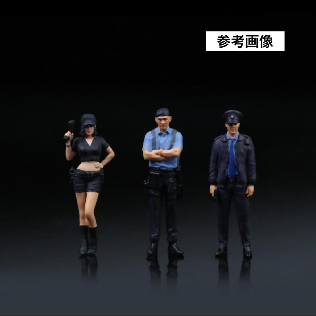 Moreart Miniature Figure Police Set MO223036 Model Girl Campaign Girl Model Diorama Miniature Car 1/64 [Used]