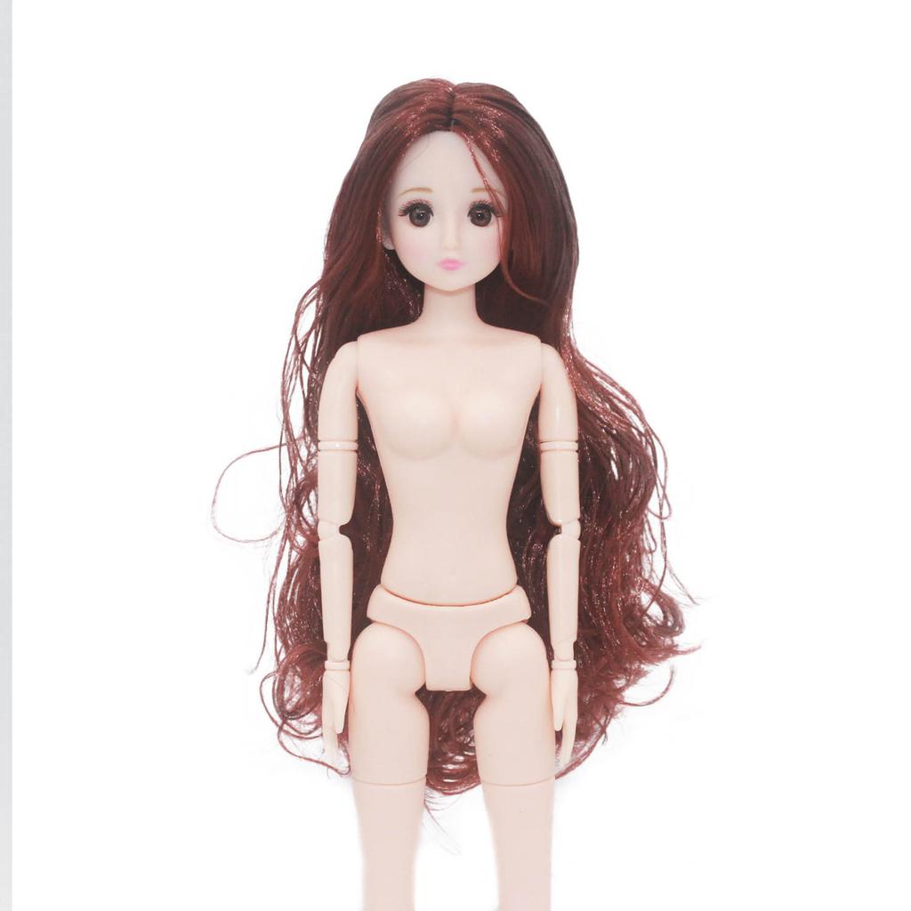 Bambola Nuda Principessa FR Girl BABI 30cm 1/6 BJD Occhi Realistici 3D 26 Giunture Mobili Pelle Bianca Bambola Nuda Giocattoli per Casa delle Bambole e Vestire