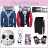 Undertale Sans Fantasia de Halloween Moletom Shorts Máscara Meias Luvas Chaveiro**