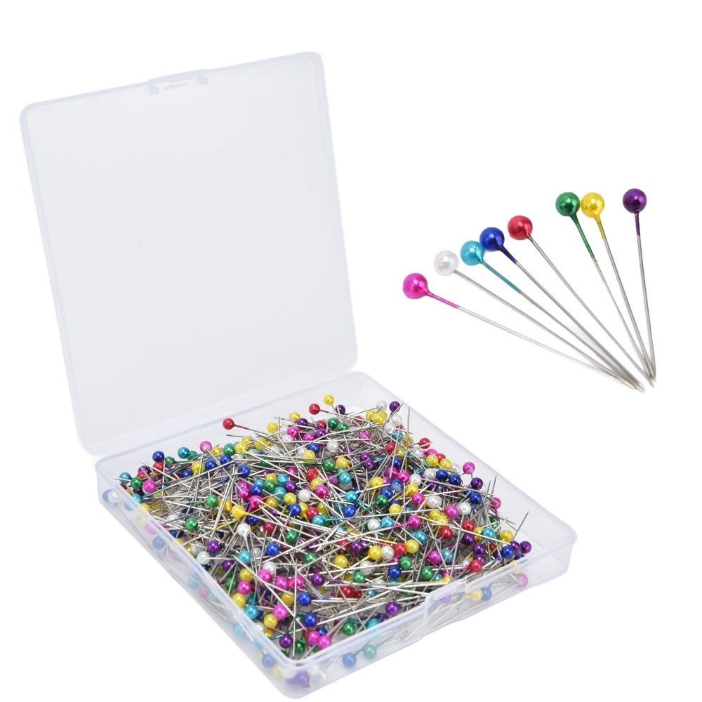 600Pcs Colorful Positioning Pins Pearl Head Quilting Needles Sewing Pins Quilting Craft 600Pcs