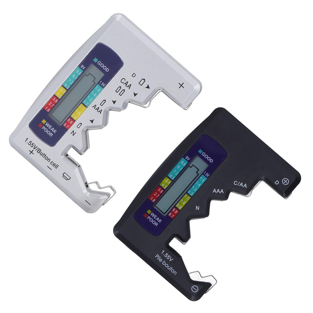 Button Cell Batteries Checker Indicator Digital Battery Tester Sturdy Eco Friendly LCD Screen Compact ABS for Metering