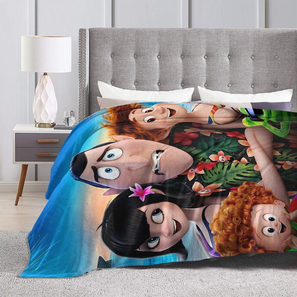 Hotel Transylvanias Blanket Film Characters Soft Warm Funny Plush Throw Blanket For Child Outdoor Flannel Bedspread Bed Cover