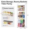Over the Door Pantry Organizer 6-Tier Metal Cabinet Door Organizer Hanging Spice Rack Shelves for Kitchen Storage White D5 X W1